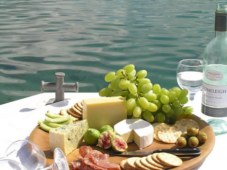 Picnic lunch by the river